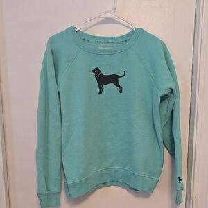 The Black Dog Aqua Sweatshirt with Black Logo